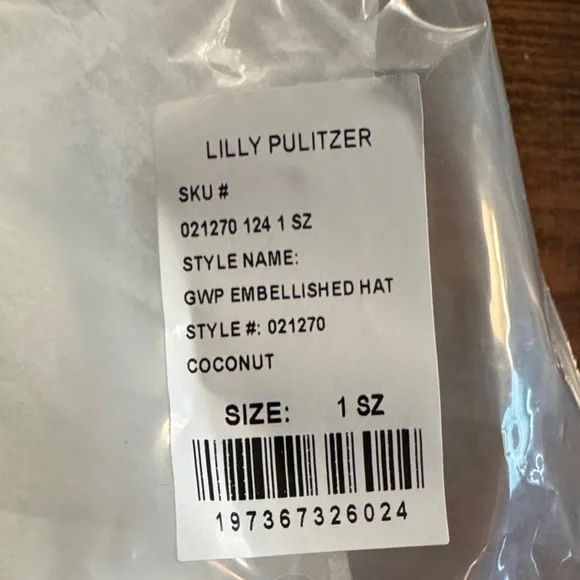 Lilly Pulitzer White Pom-Pom Beanie with Pearl & Rhinestone Accents - Picture 2 of 4